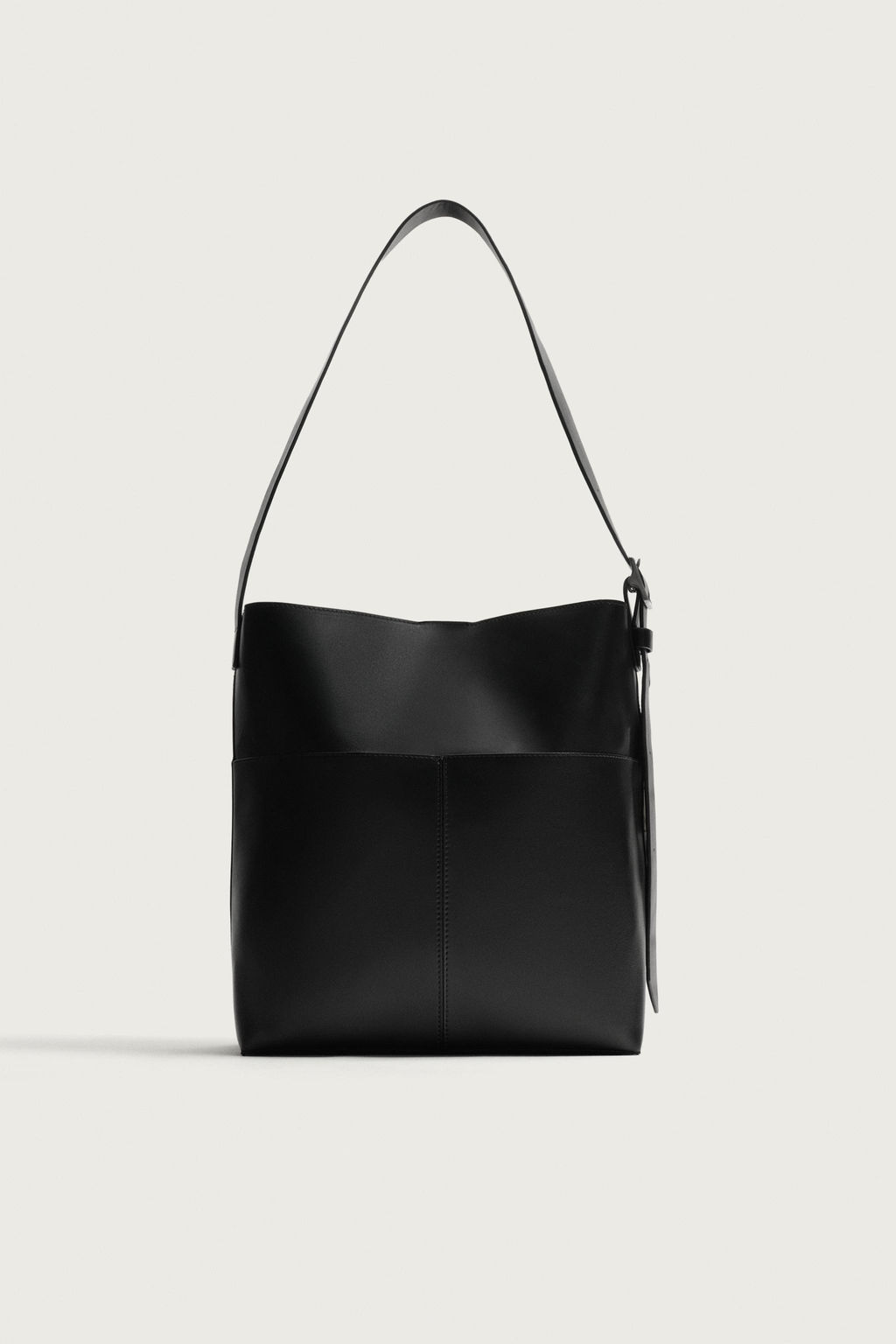 BOLSO SHOPPER LISO / Negro - Zara фото 3