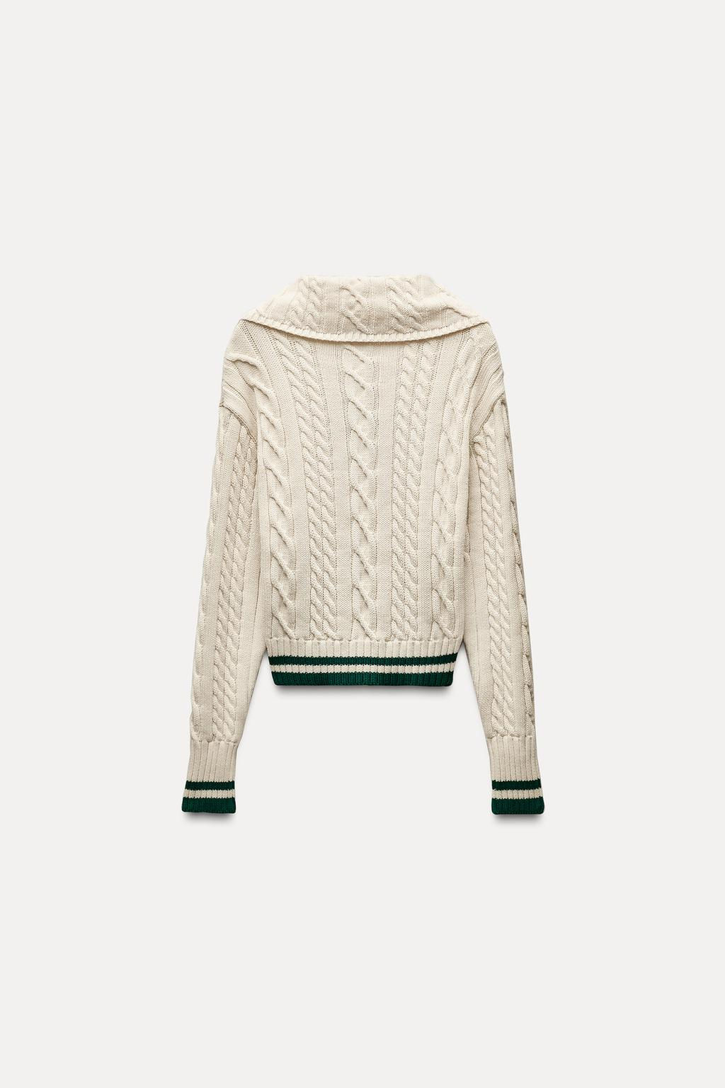 CABLE-KNIT SWEATER - Zara фото 3