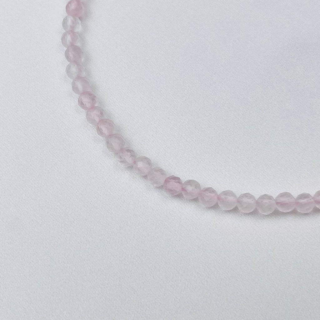 Колье из Розового кварца и Жемчуга 40 см +