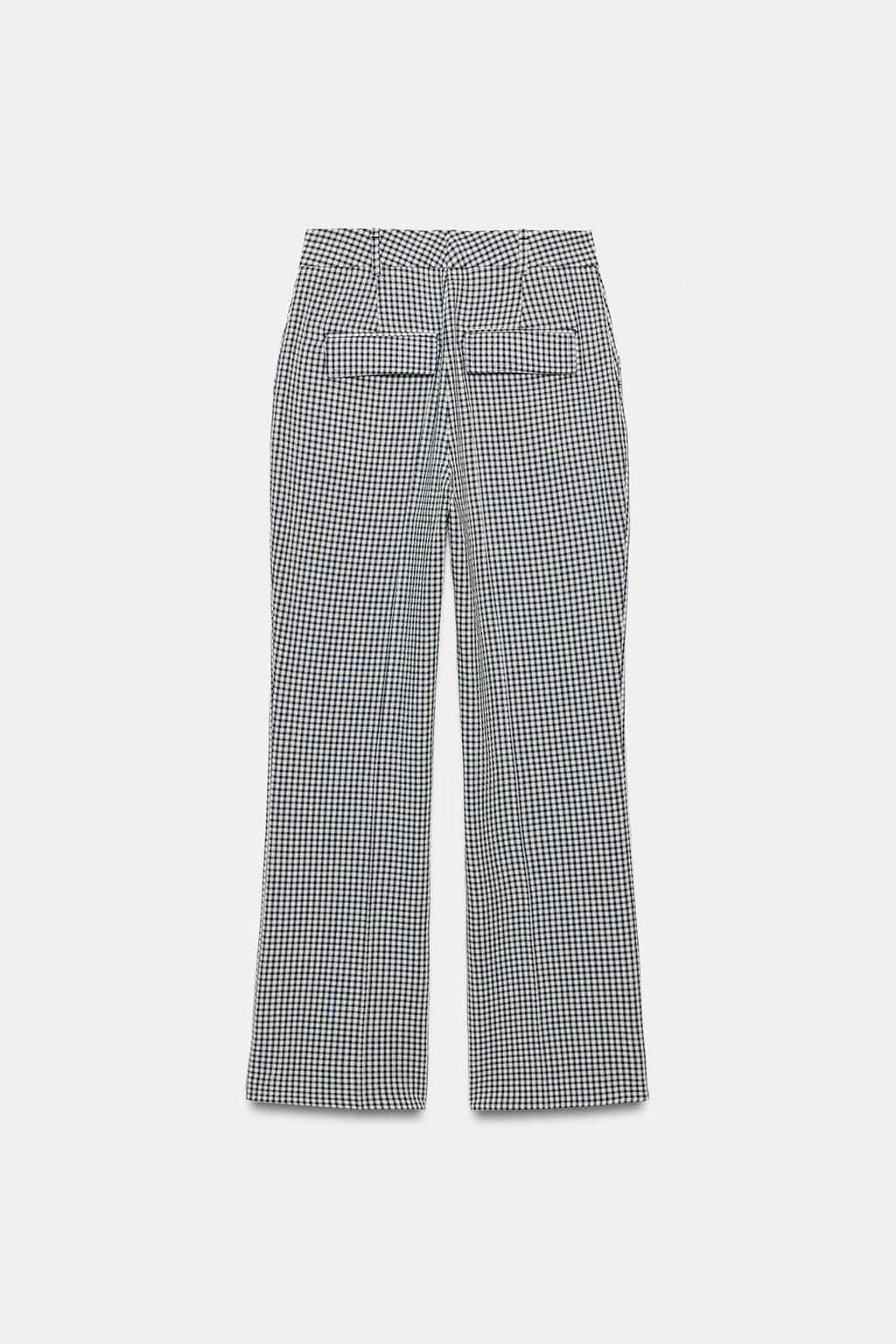 GINGHAM CHECK TROUSERS - Zara фото 8