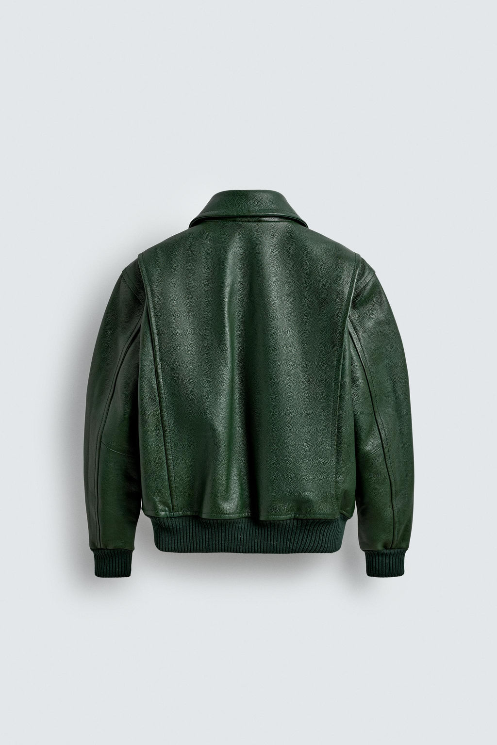 LEATHER BOMBER JACKET - Zara фото 8
