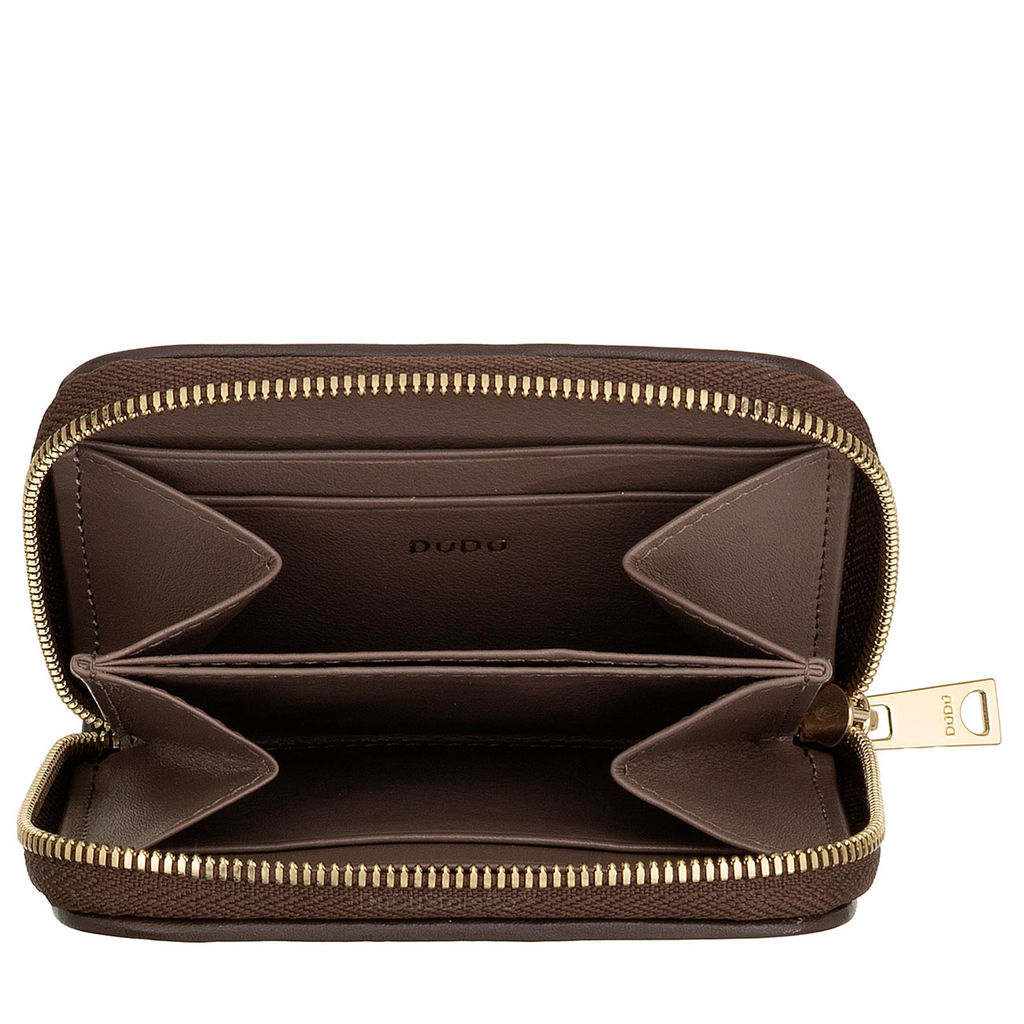 Итальянский кожаный кошелек для карт DuDu серии Hokkaido | кофейно-коричневый - Dudubags фото 4