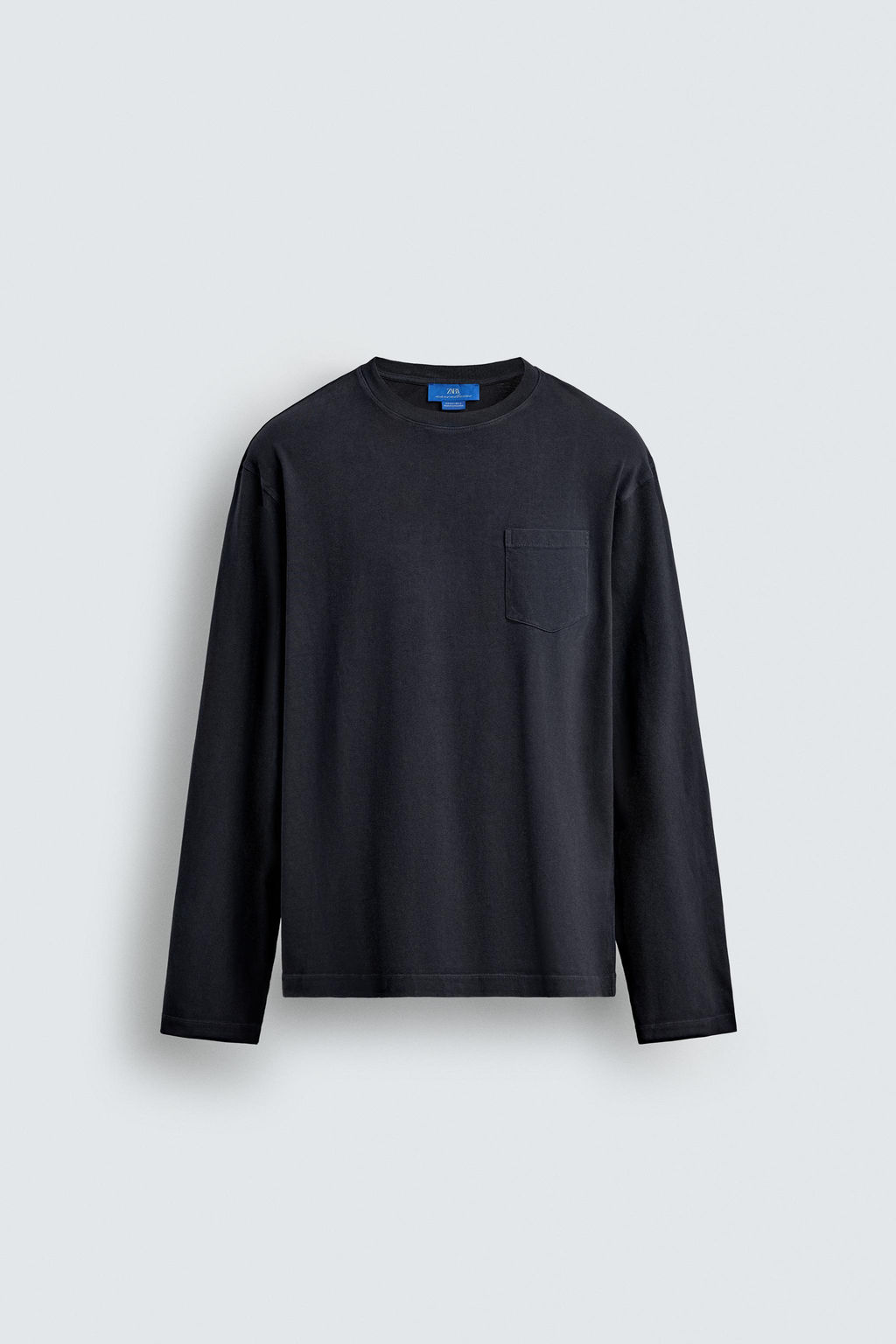 CAMISETA MANGA LARGA BOLSILLO AARON LEVINE X ZARA / Marino фото 7