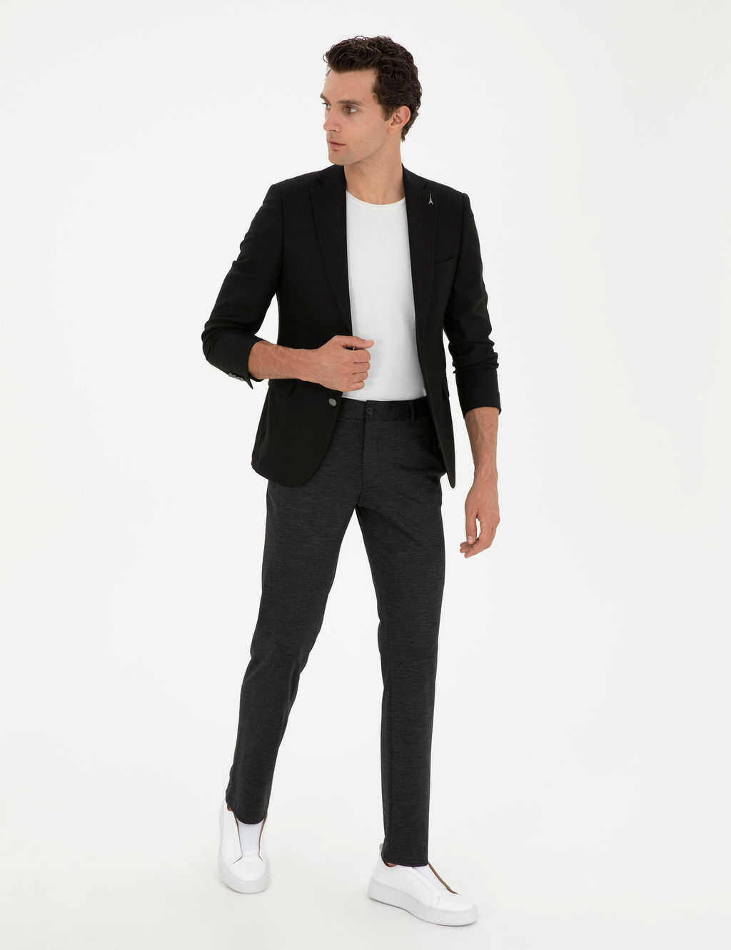 Siyah Slim Fit Blazer Ceket