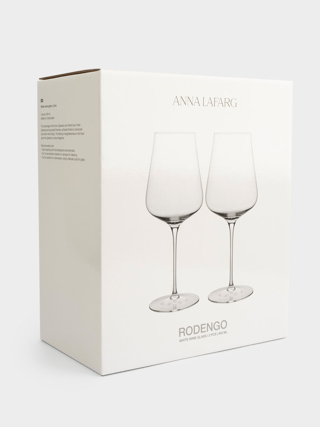 Бокал для белого вина, 450 мл, 2 шт, кристальное стекло, Rodengo - Anna lafarg фото 7