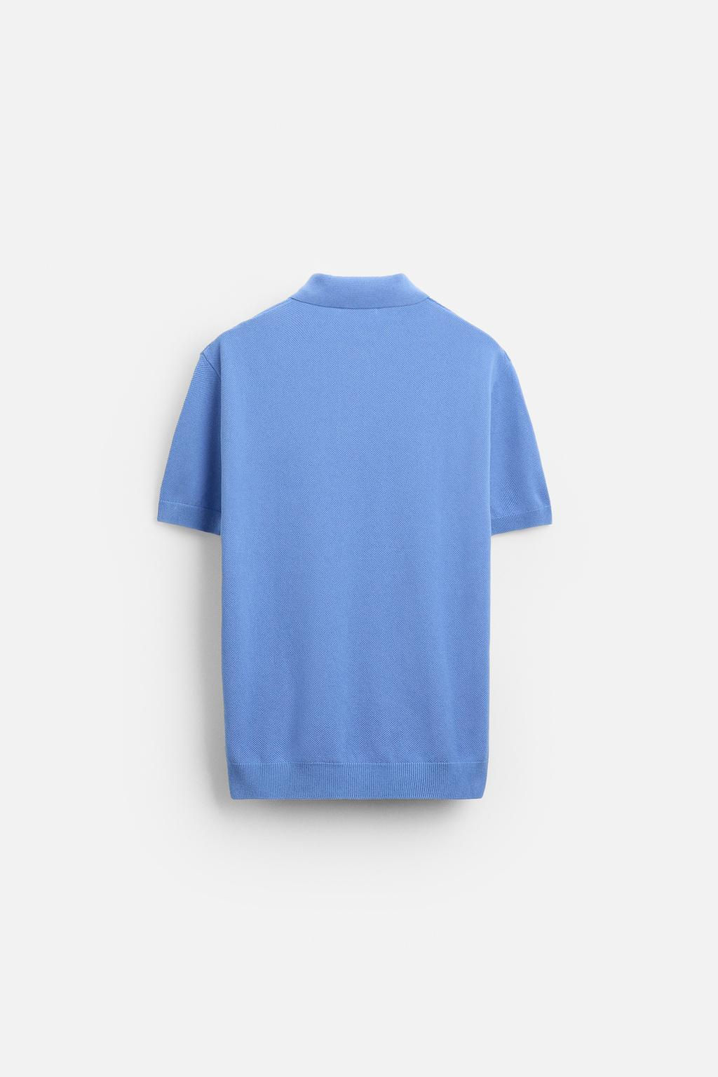 TEXTURED KNIT POLO SHIRT - Zara фото 26