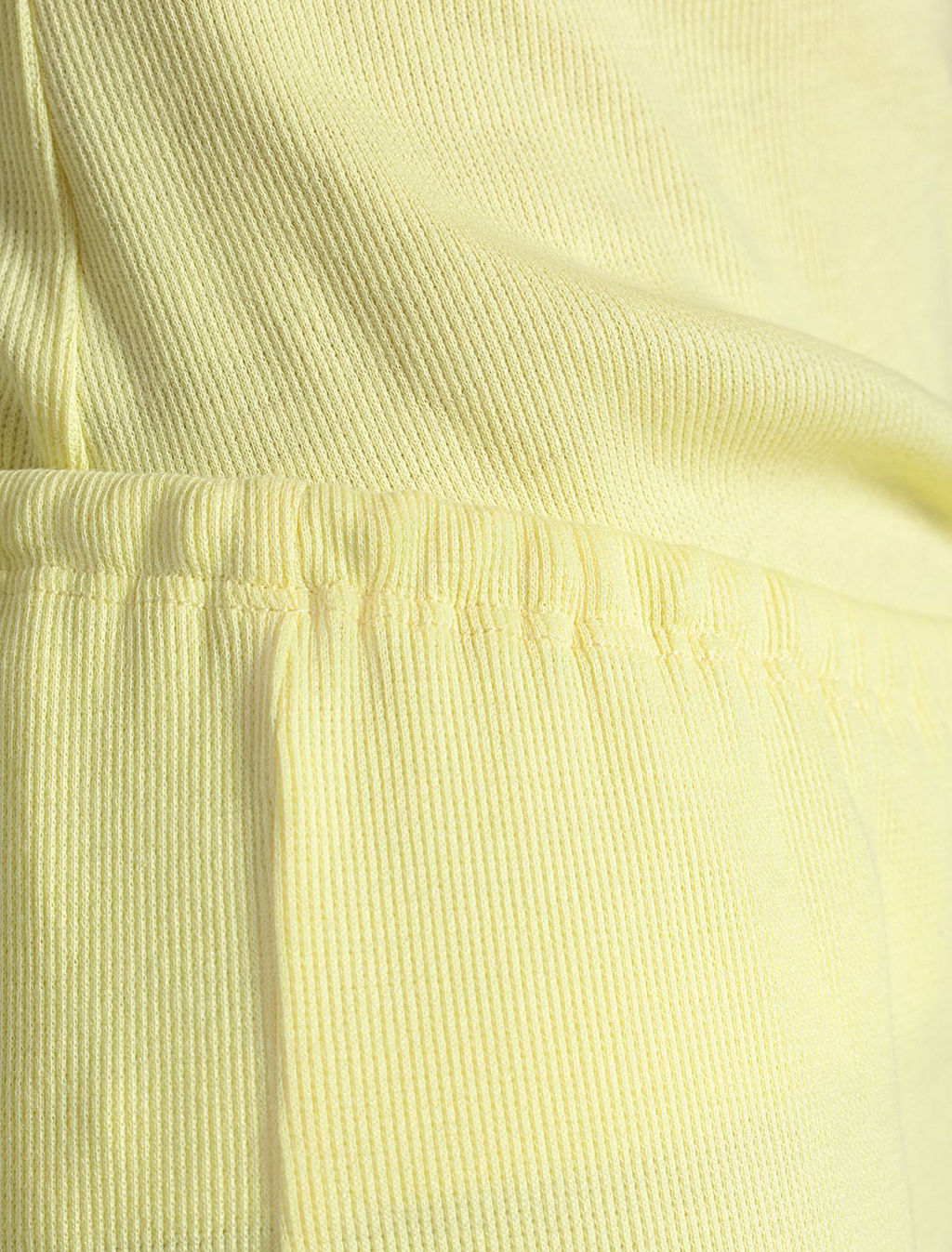 Прямые брюки с поясом на резинке из фактурного трикотажа в рубчик - Vilatte фото 2