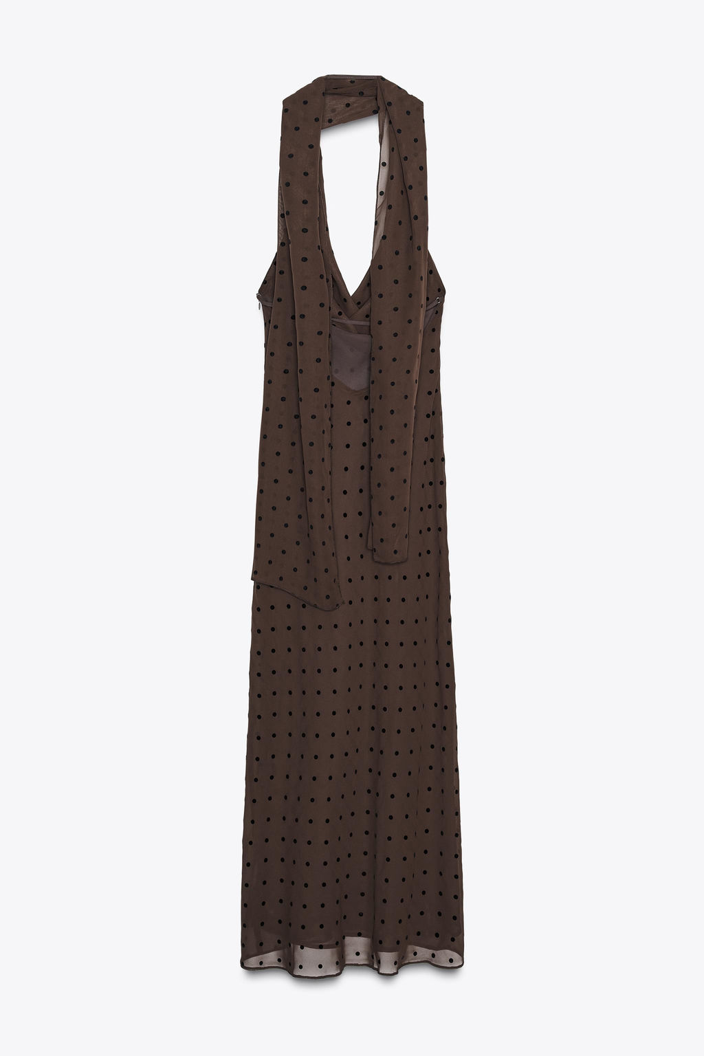 POLKA DOT SCARF MAXI DRESS - Zara фото 13