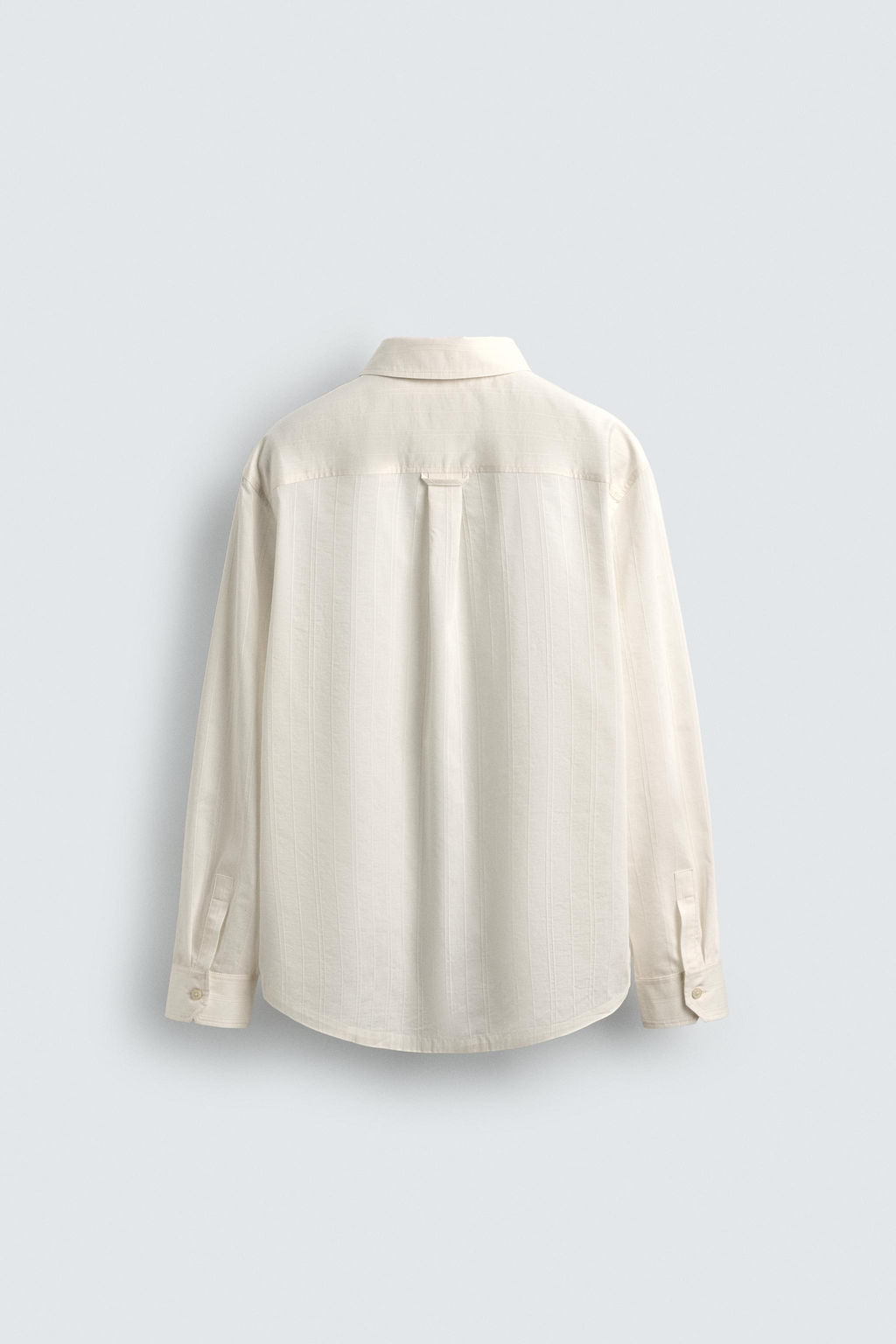 CAMISA JACQUARD RAYAS / Blanco roto - Zara фото 8
