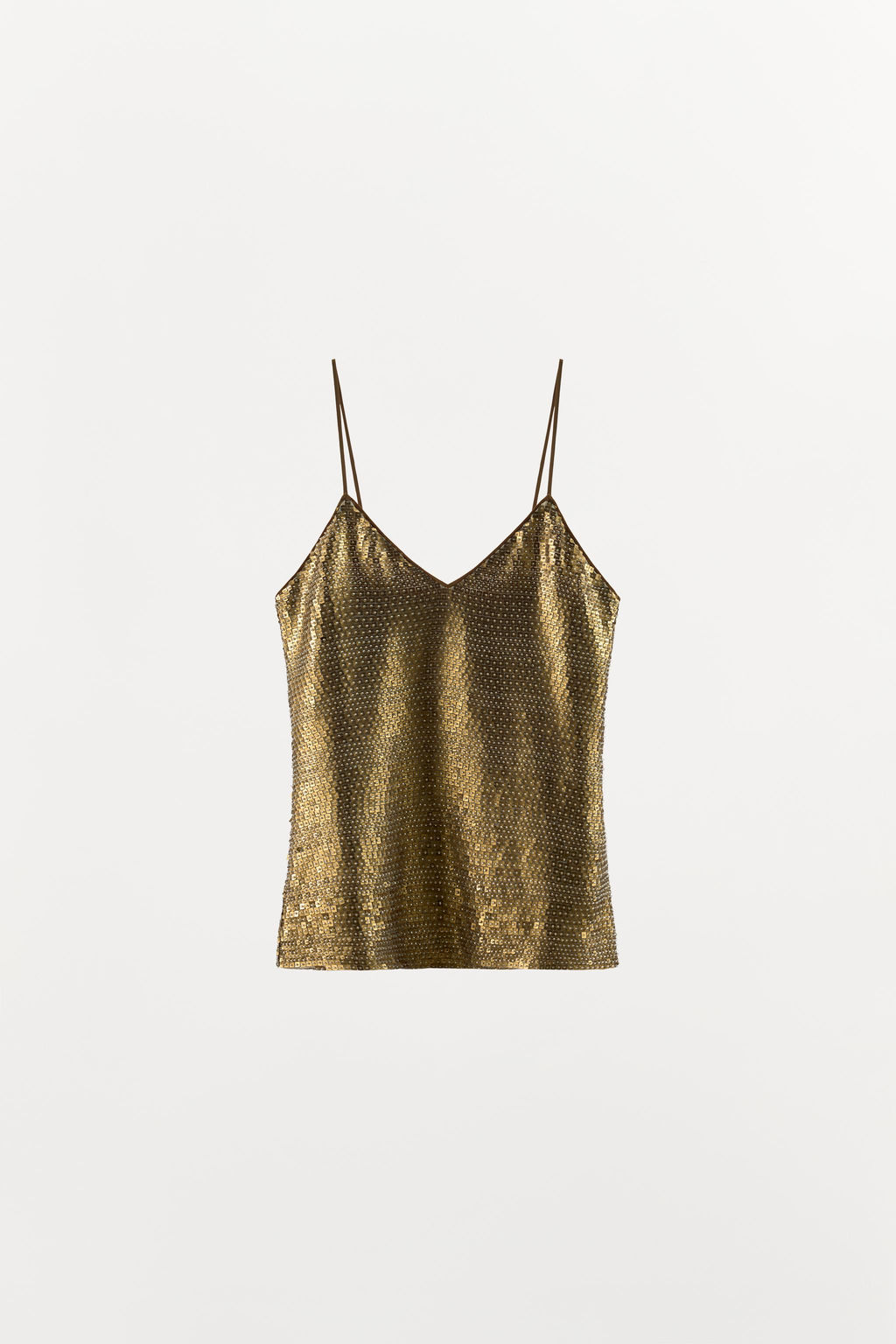 SEQUINNED AND BEADED STRAPPY TOP - Zara фото 3