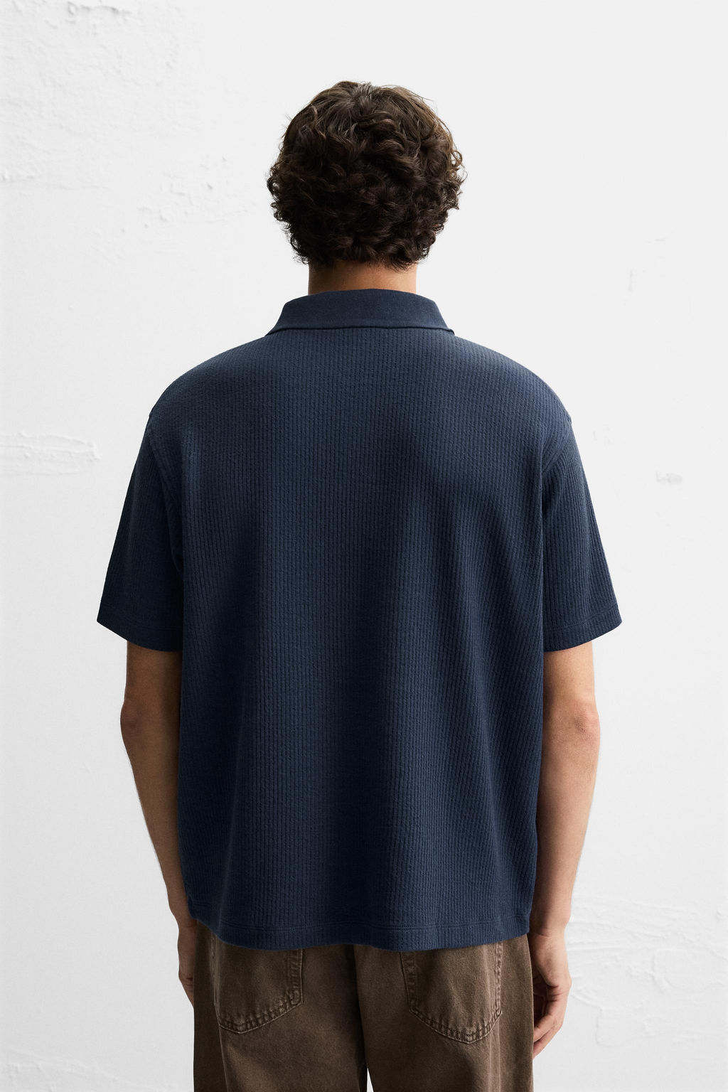 VERTICAL TEXTURE POLO SHIRT - Zara фото 3