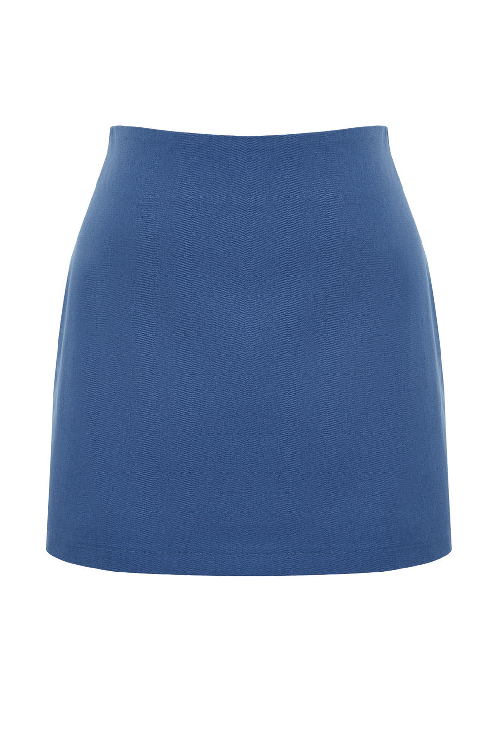 Indigo Yuksek Bel A-Line Mini Boy Dokuma Etek TWOSS22ET0136