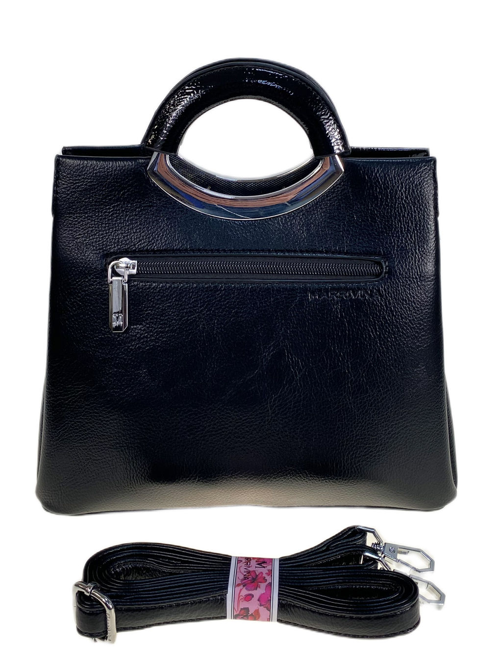 Женская сумка из искусственной кожи, цвет черный - Greta фото 2