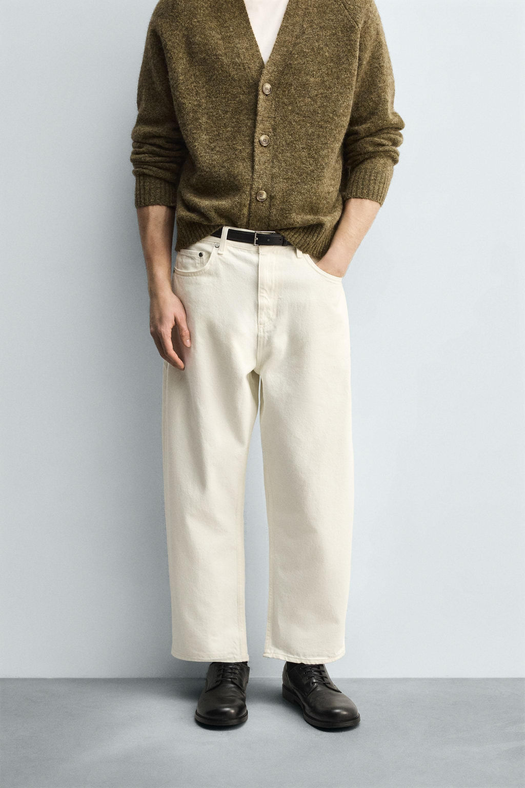 TAPERED WIDE-LEG JEANS - Zara фото 2