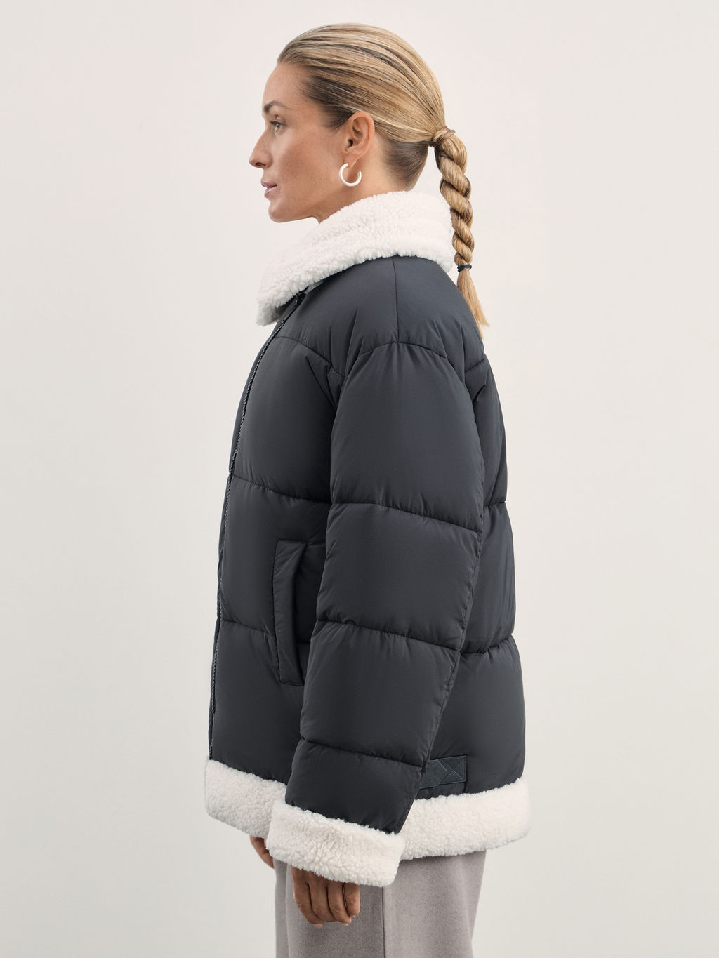 Куртка-дубленка с искусственным мехом / Zarina  фото 4