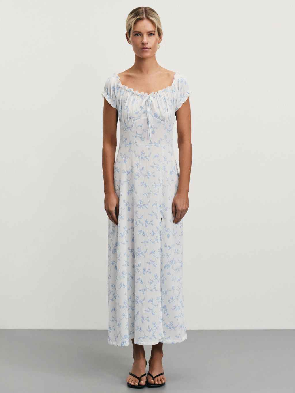 Платье миди с цветочным принтом / Zarina фото 2