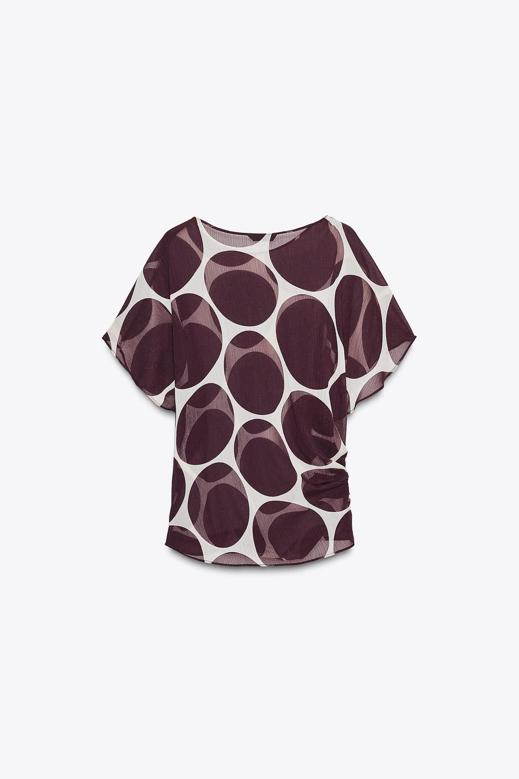 SHEER POLKA DOT TOP - Zara фото 9