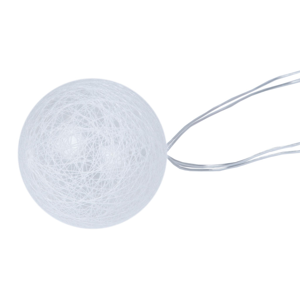 USL-S-230/PM1800 COTTON BALLS-1 Садовая гирлянда на солнечной батарее Клубки. 10 светодиодов. Теплый белый свет. 1*АА Ni-Mh аккумулятор в/к. IP44. TM Uniel - Volpe фото 5