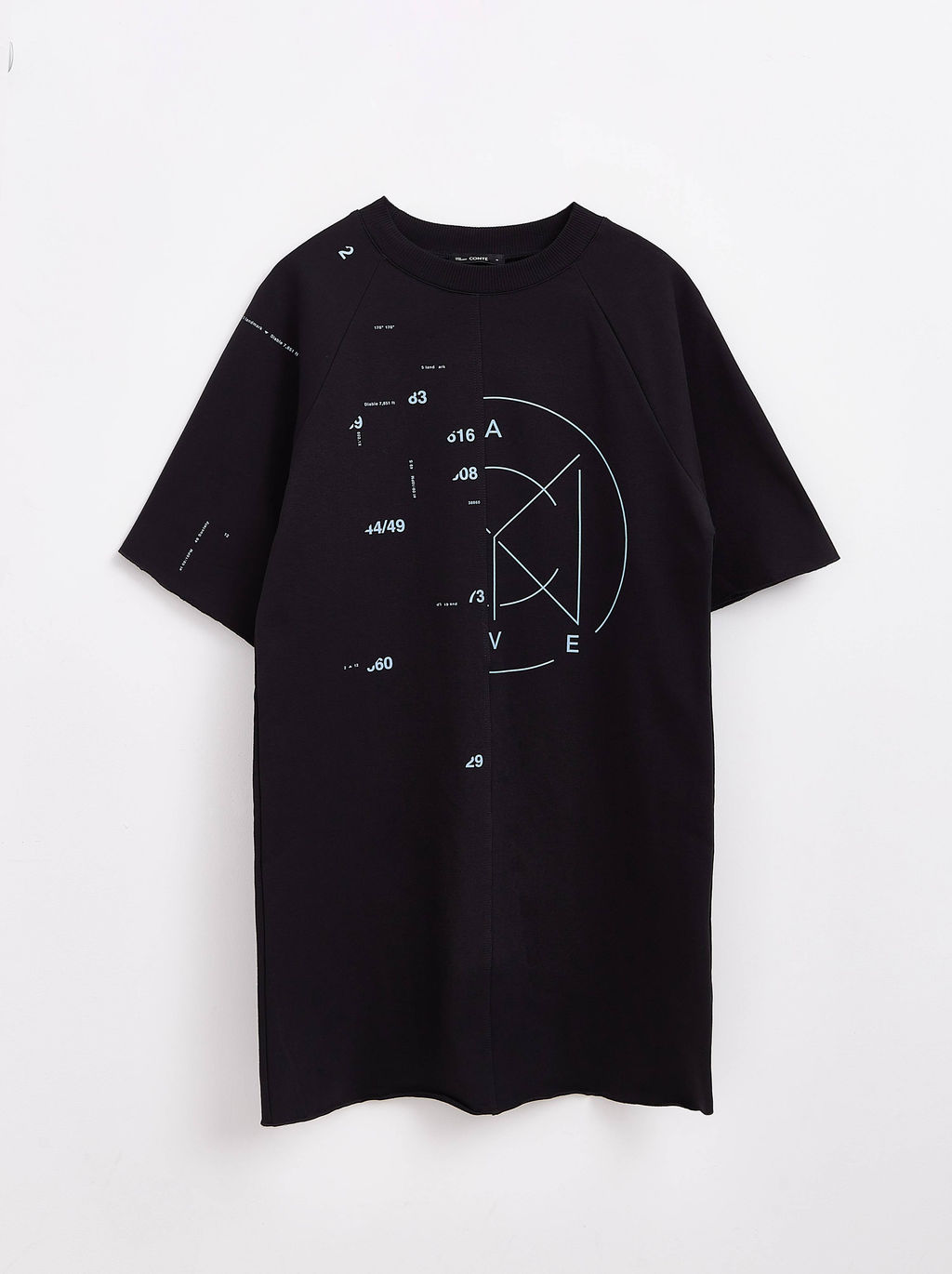 CONTE Платье из футера свободного кроя Geometry LPL 1640 black black