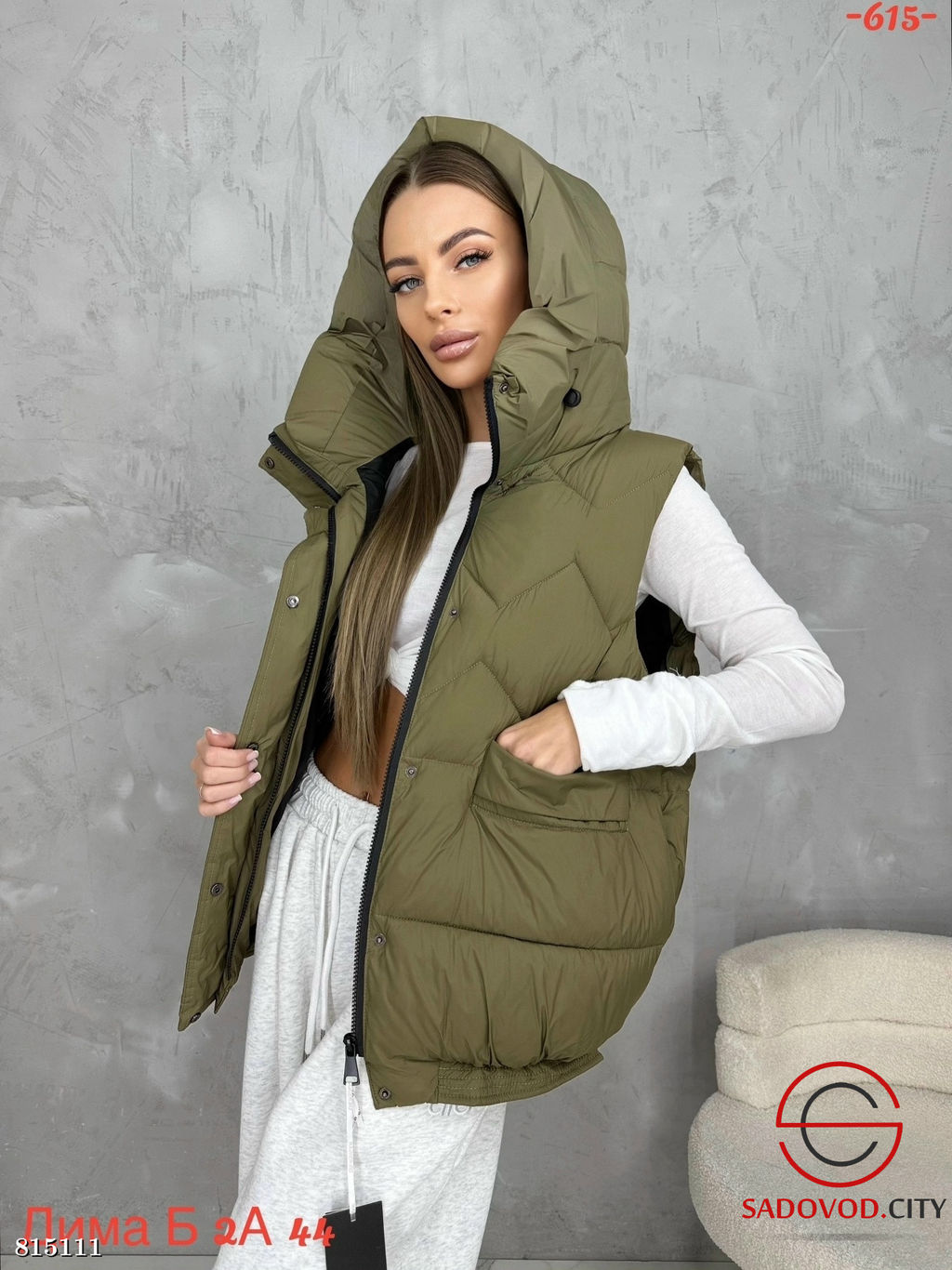 Жилетка женская с карманами