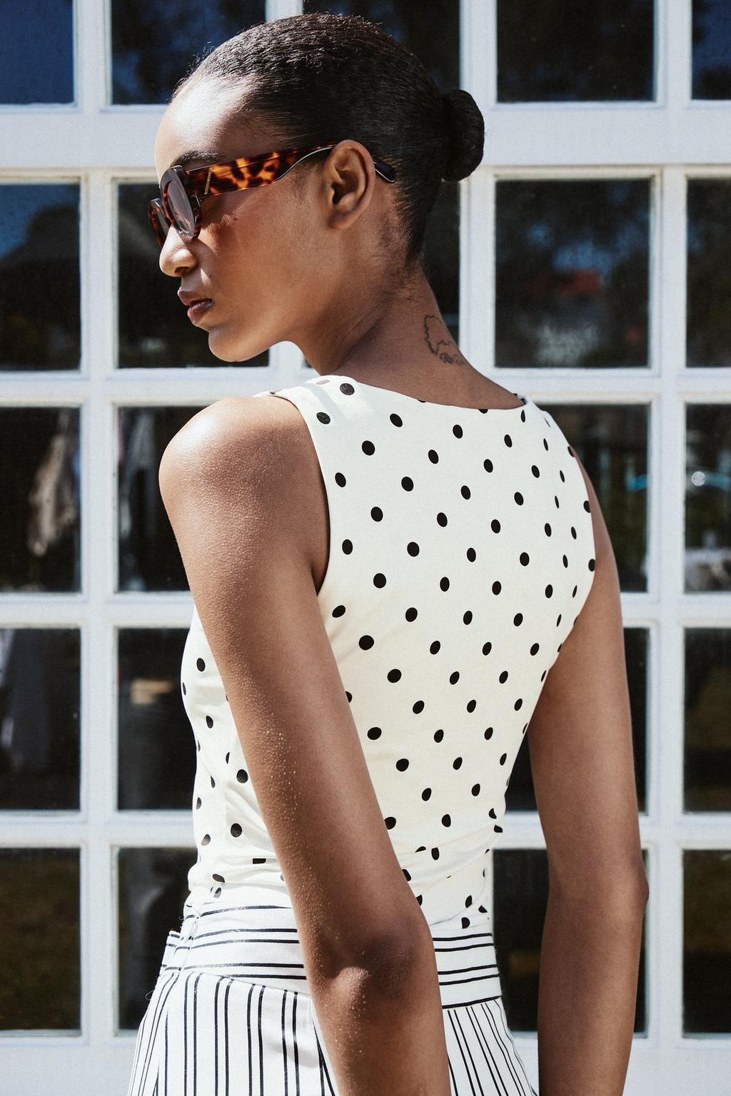 POLYAMIDE TOP WITH WIDE STRAPS - Zara фото 29