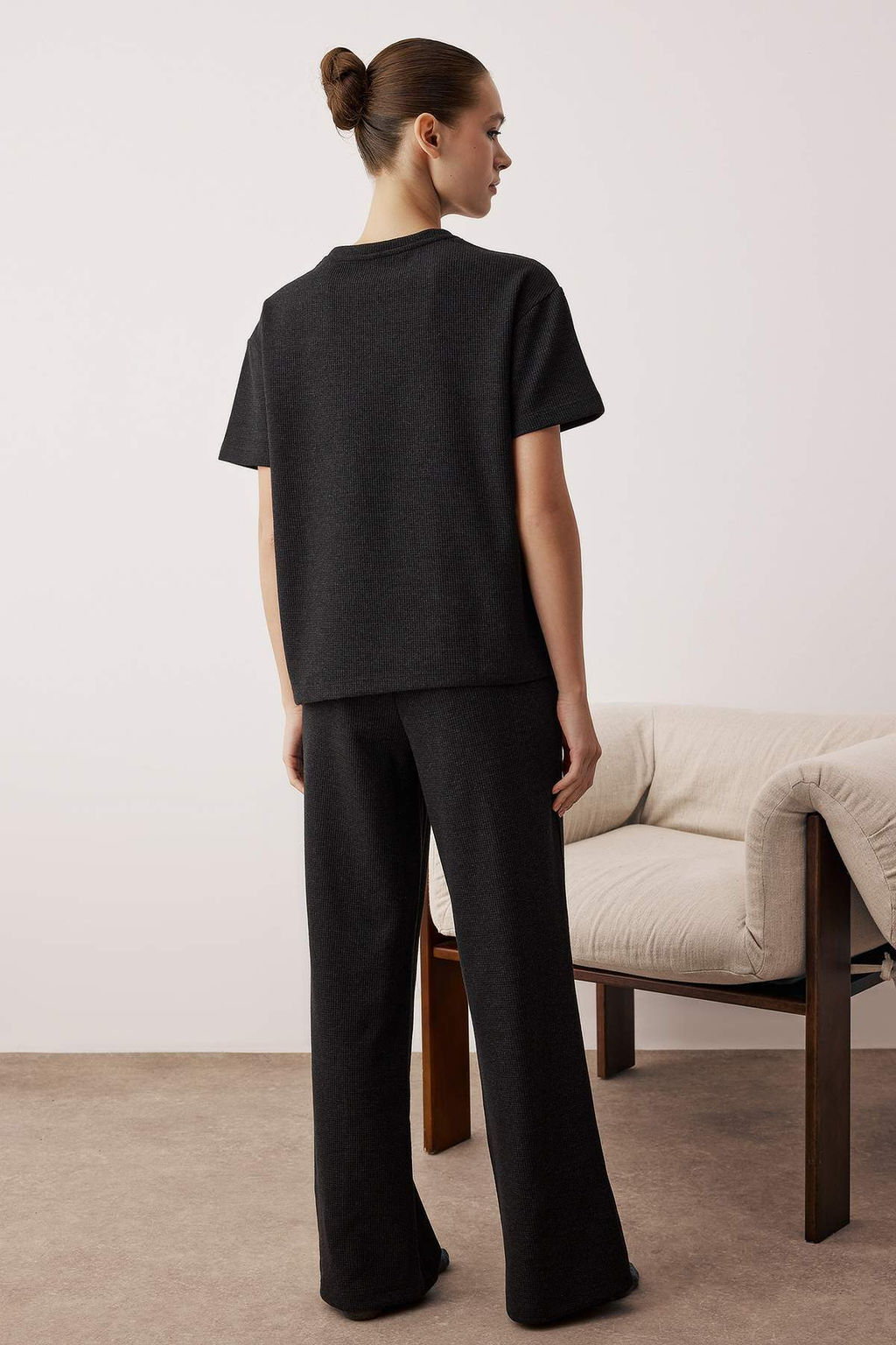 Yesil Bel Baglama Detayl? Waffle Orme Pijama Tak?m? THMAW26PT00050 - Trendyolmilla фото 12