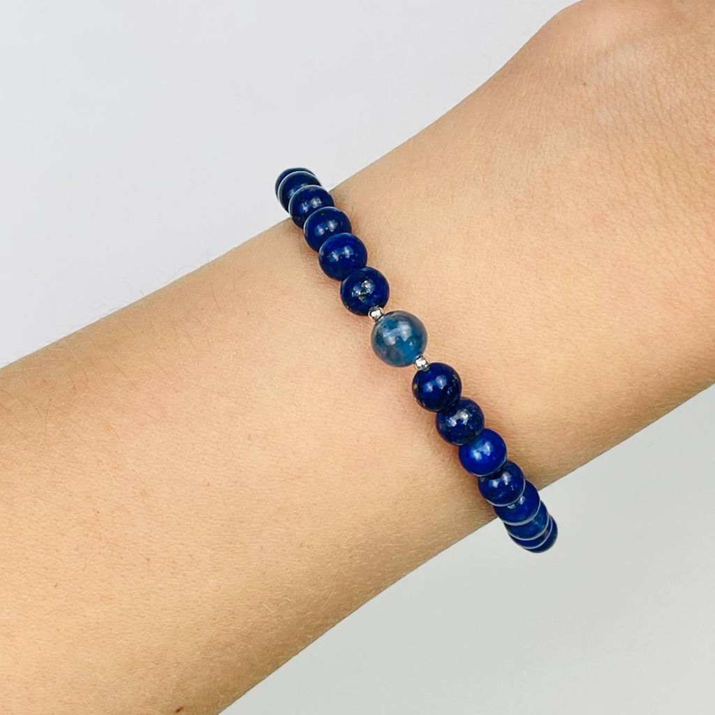 Браслет из Лазурита и Кианита 17 см