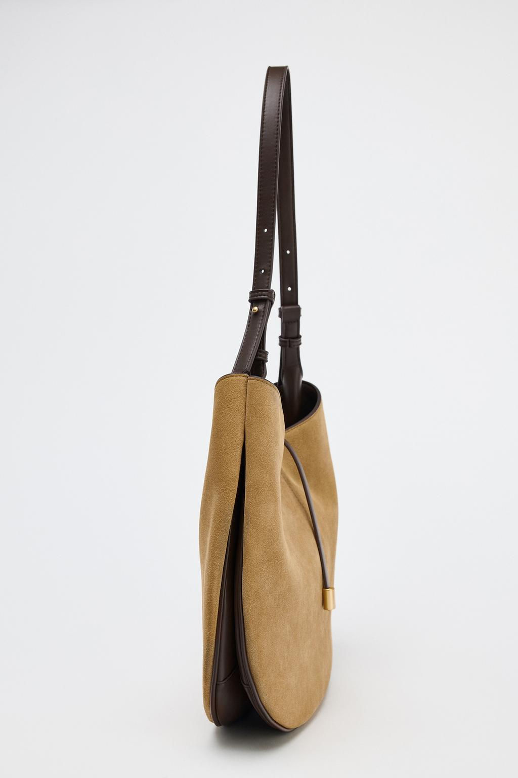 SPLIT SUEDE SHOULDER BAG - Zara фото 3