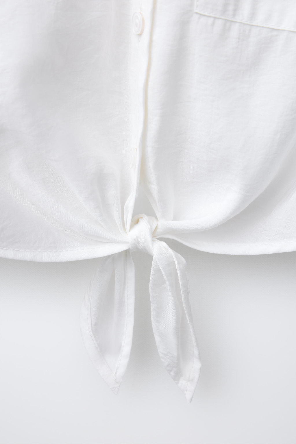 KNOTTED FLOWING SHIRT - Zara фото 5