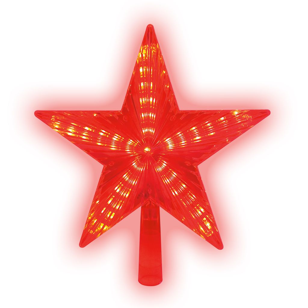 ULD-H2121-031/STA RED STAR-3 Украшение светодиодное для ёлки Звезда-3, 21 см. 31 светодиод. Красный свет. Прозрачный провод. TM Uniel - Volpe фото 3