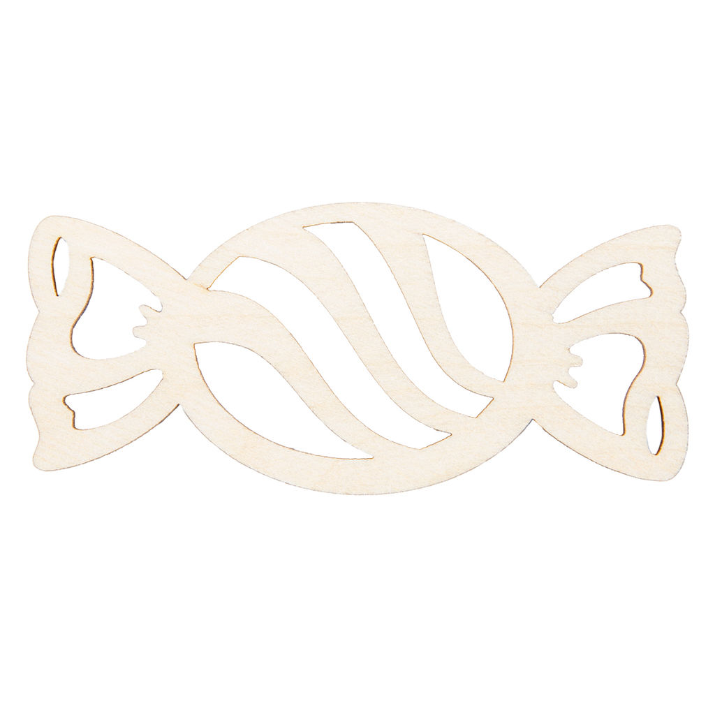 Заготовка для декорирования Mr. Carving ВД-1198 Подвеска фанера 4 х 9 х 0.3 см Конфетка резная №2 (4х9см.)