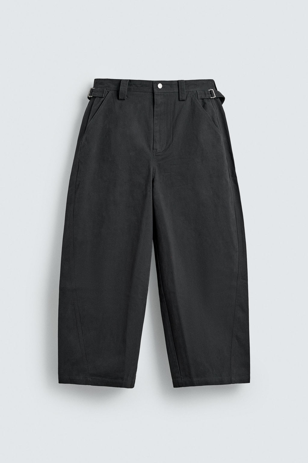 PANTAL?N RELAXED FIT COSTURA GIRADA / Gris antracita - Zara фото 8