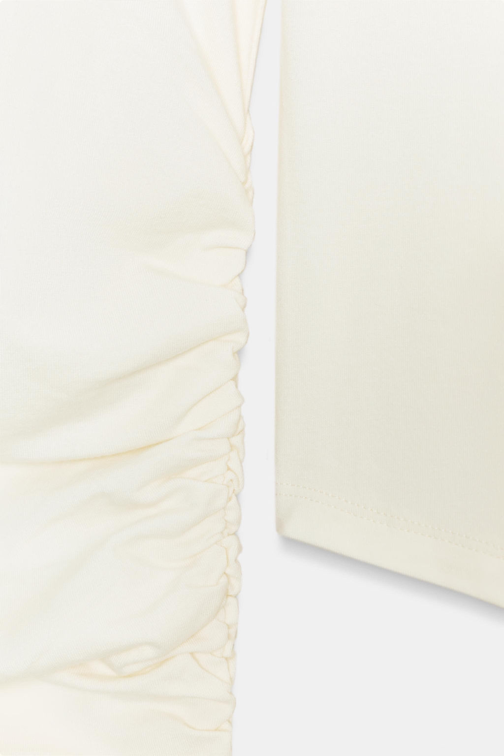 COTTON MODAL RUCHED T-SHIRT - Zara фото 8