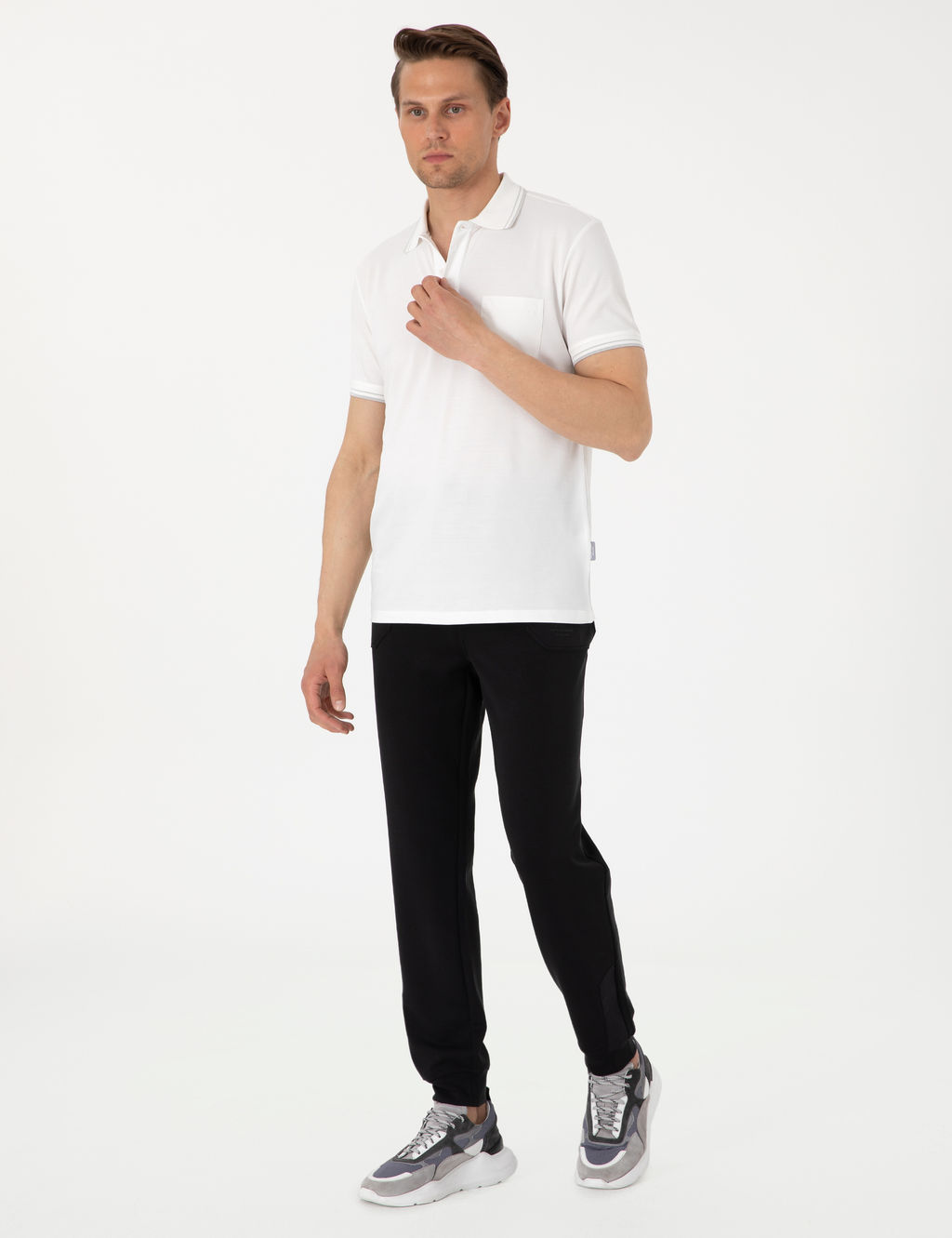 Ekru Ultralight Kuma_ Slim Fit Polo Yaka Ti__rt
