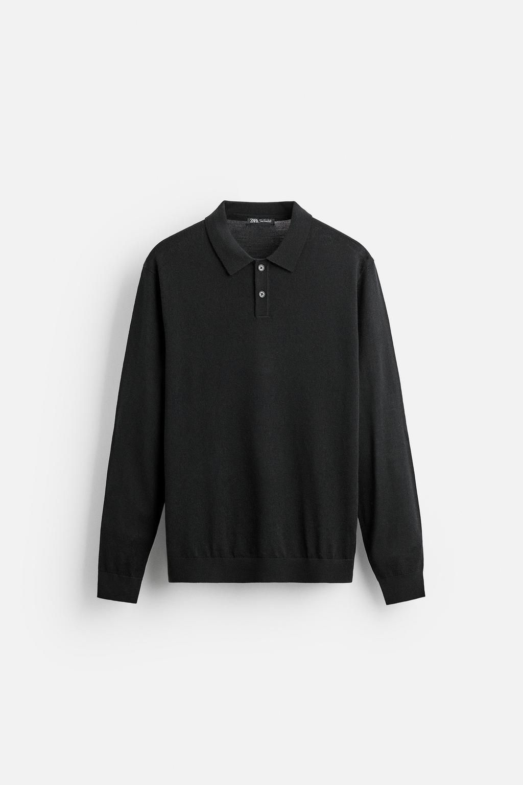 MERINO WOOL KNIT POLO SHIRT - Zara фото 6