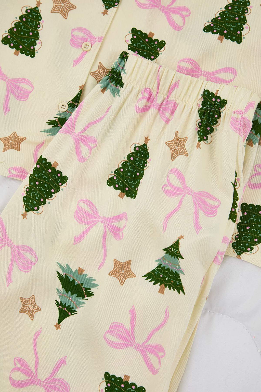 Ekru Y?lbas? Belmando Dokuma Pijama Tak?m? THMAW26PT00060 - Trendyolmilla фото 7