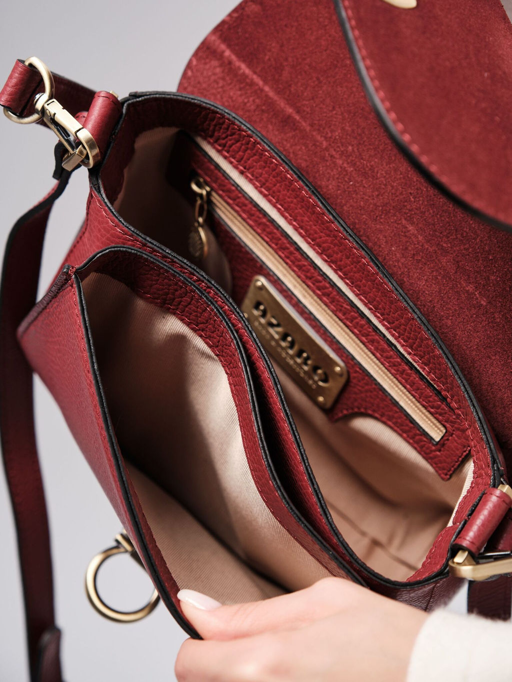 Сумка замшевая Azaro 30741 бордовое вино