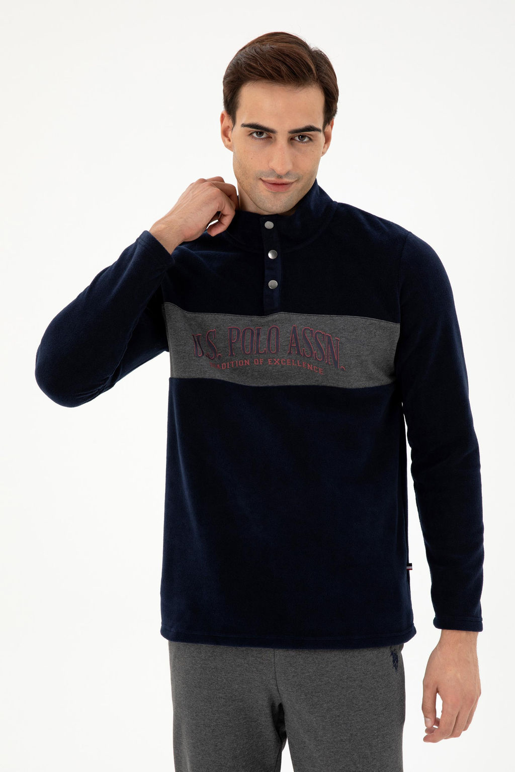 Мужской темно-синий пижамный комплект Неожиданная скидка в корзине - U.s. polo assn фото 3