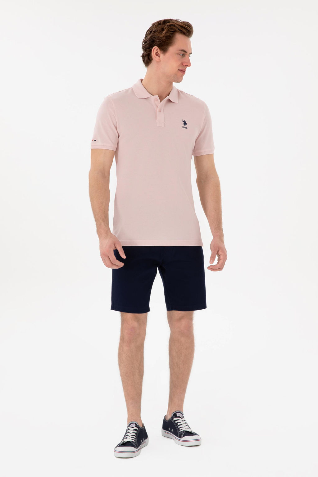 Erkek Slim Fit Polo Yaka Pudra Basic Ti__rt Sepette S_rpriz _ndirim - U.s. polo assn фото 4