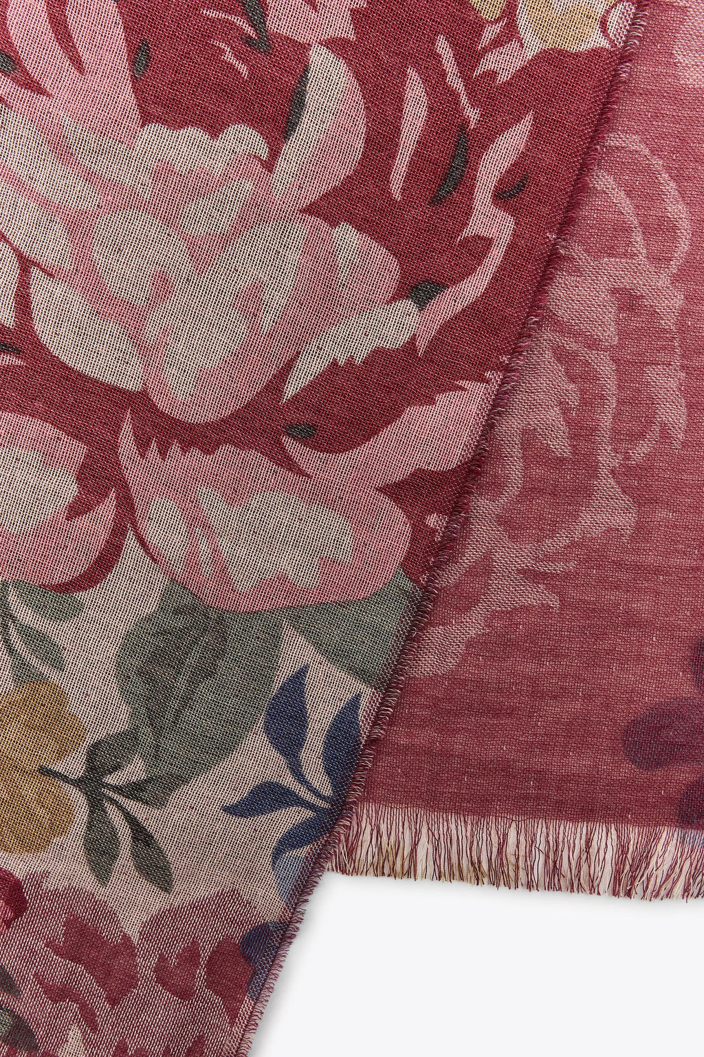 FLORAL PRINT SCARF WITH WOOL - Zara фото 4