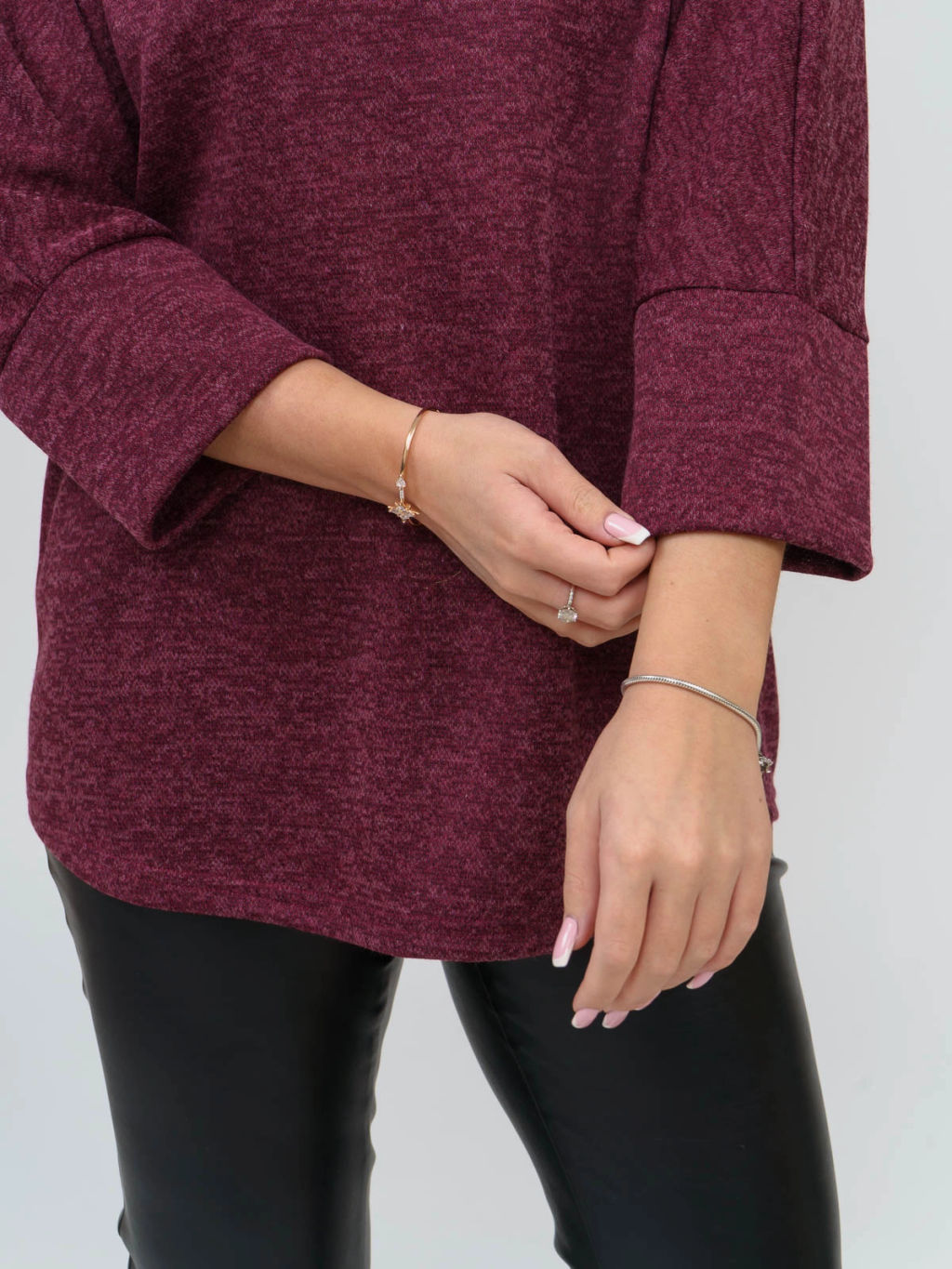 Туника женская, цвет бордовый