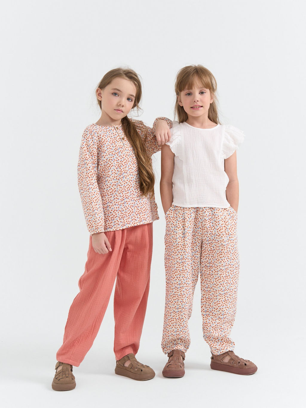 Брюки муслиновые Клубничный смузи - Bungly фото 7