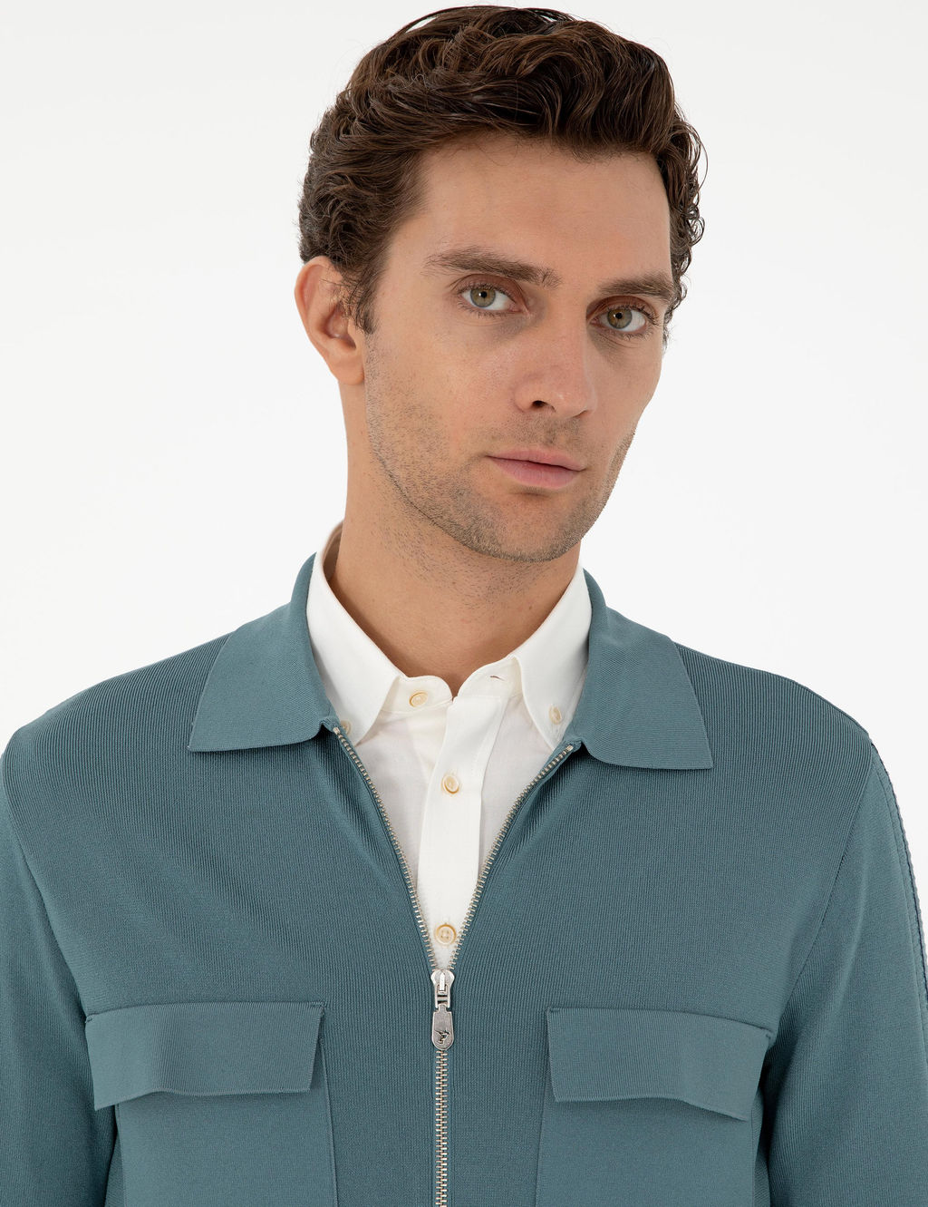 Мятный трикотажный кардиган стандартного кроя - Cacharel фото 2