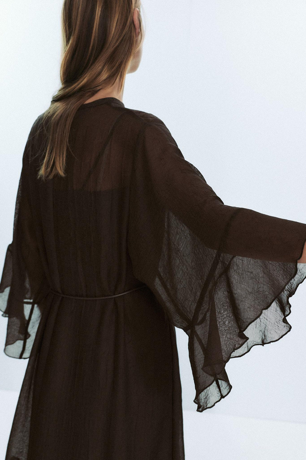 BELTED KAFTAN DRESS - Zara фото 6