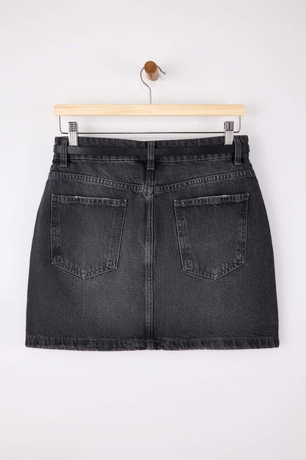 Antrasit Kemer Detayl? Mini Denim Etek TWOSS26ET00011 - Trendyolmilla фото 2