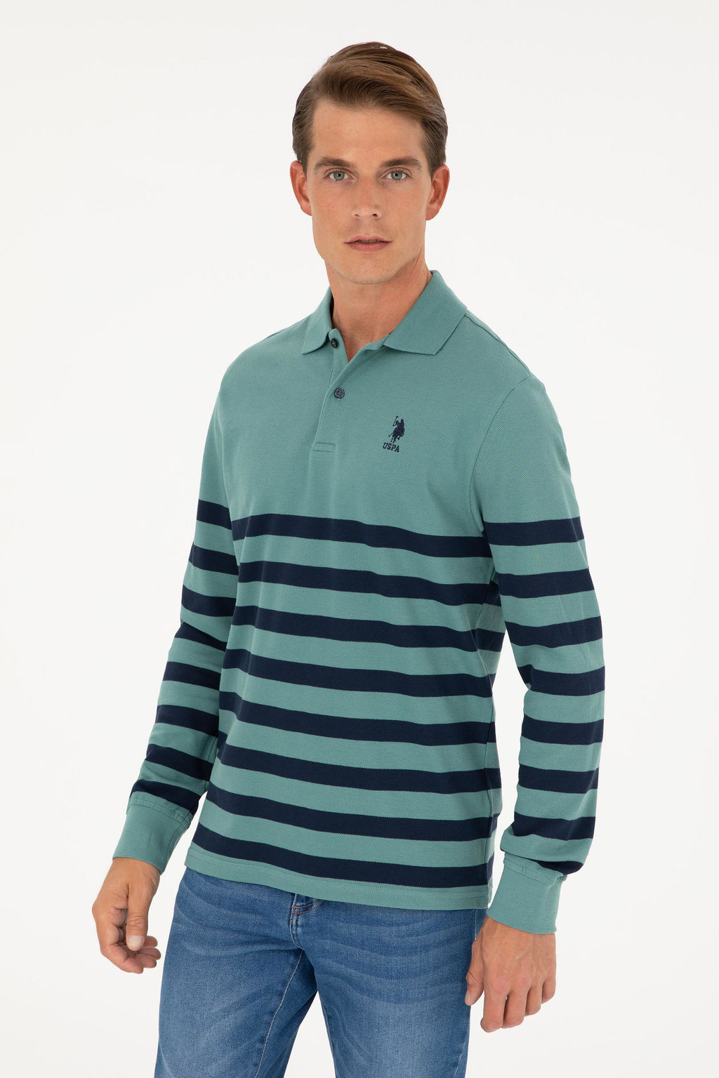 Свитшот мужской U.S. Polo Assn. хлопок мятный