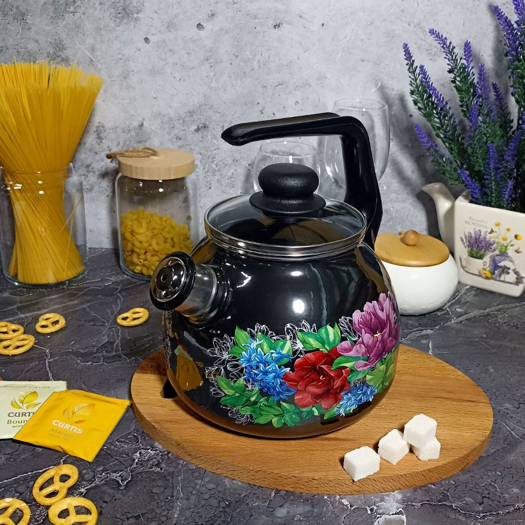 Чайник для плиты 3,0л сф.со св. "Каталина" мокр.асф. 1RC12