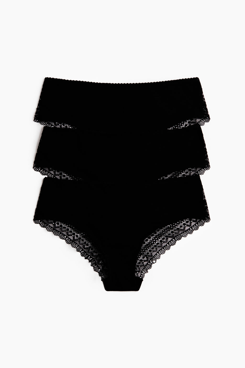 Pack de 3 bragas hipster de encaje y algod?n - H&m фото 2