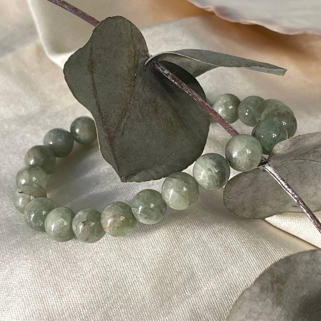 Браслет из Кианита зеленого 18 см