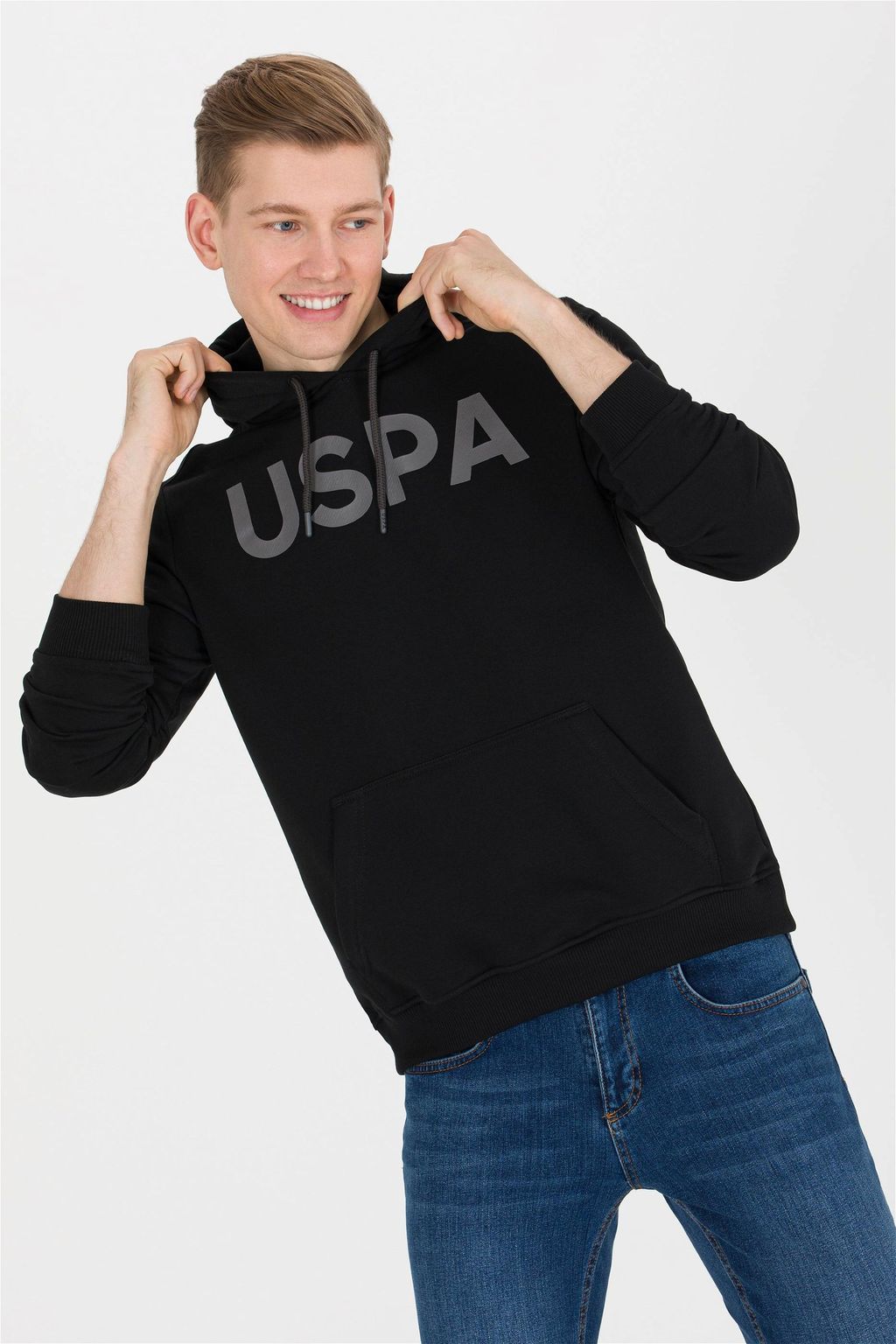 U. S. Polo Assn / Мужской черный базовый свитшот